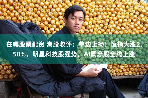 在哪股票配资 港股收评：单边上扬！恒指大涨2.58%，明星科技股强势，AI概念股全线上涨