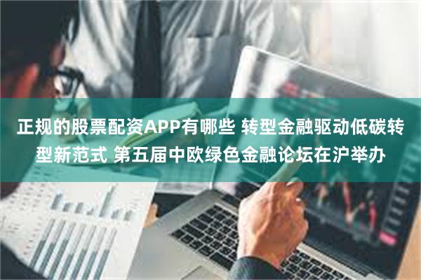 正规的股票配资APP有哪些 转型金融驱动低碳转型新范式 第五届中欧绿色金融论坛在沪举办