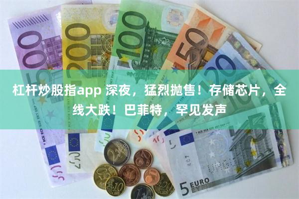 杠杆炒股指app 深夜，猛烈抛售！存储芯片，全线大跌！巴菲特，罕见发声